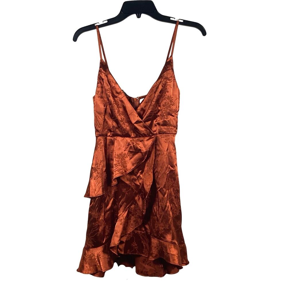 Altard State Wrap Dress Women's Size XS Floral Wrap Mini Adjustable Ruffles